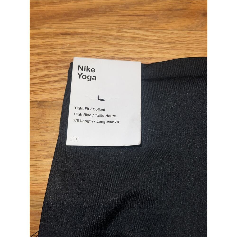 NIKE Women's YOGA Dri-FIT Yoga High-Waist 7/8 Metallic Trim Leggings NWT MEDIUM - Picture 6 of 8